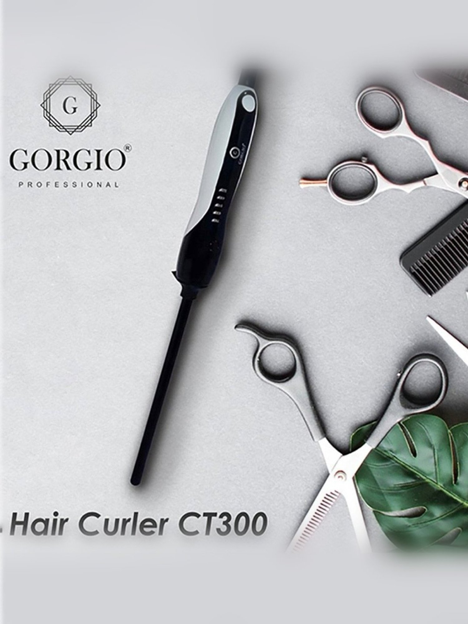 Gorgio Professional CT300 Hair Curling Tong (Black)
