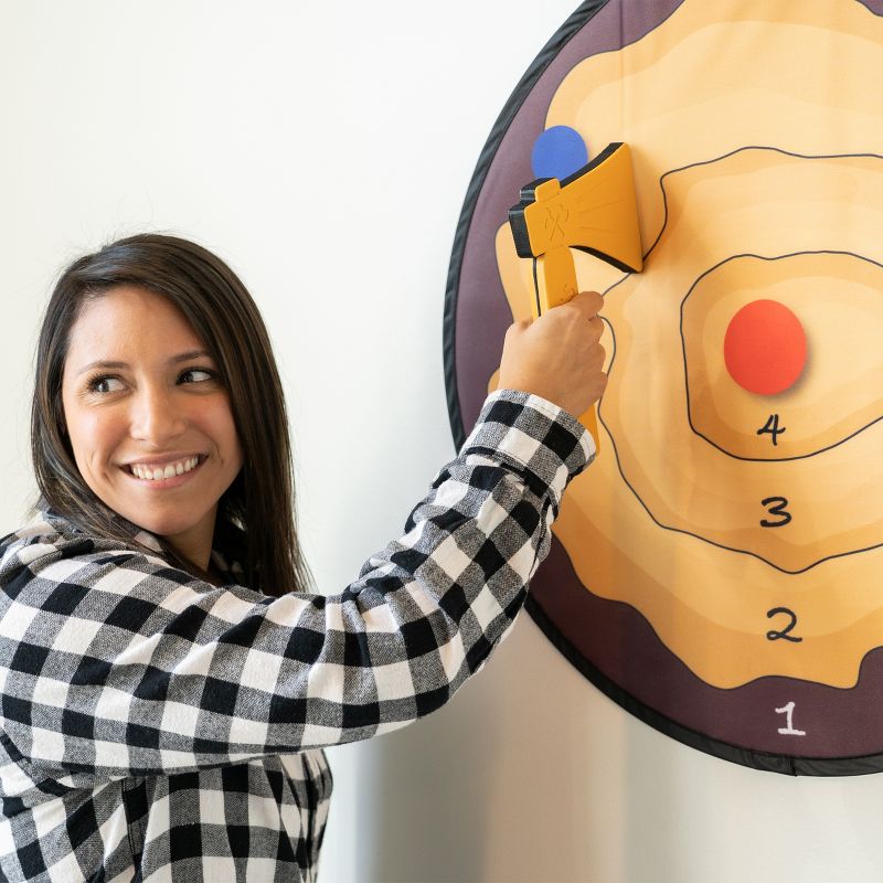 JumpOff Jo Foam Axe Throwing Game &ndash; LumberJo &ndash; Indoor & Outdoor Fun