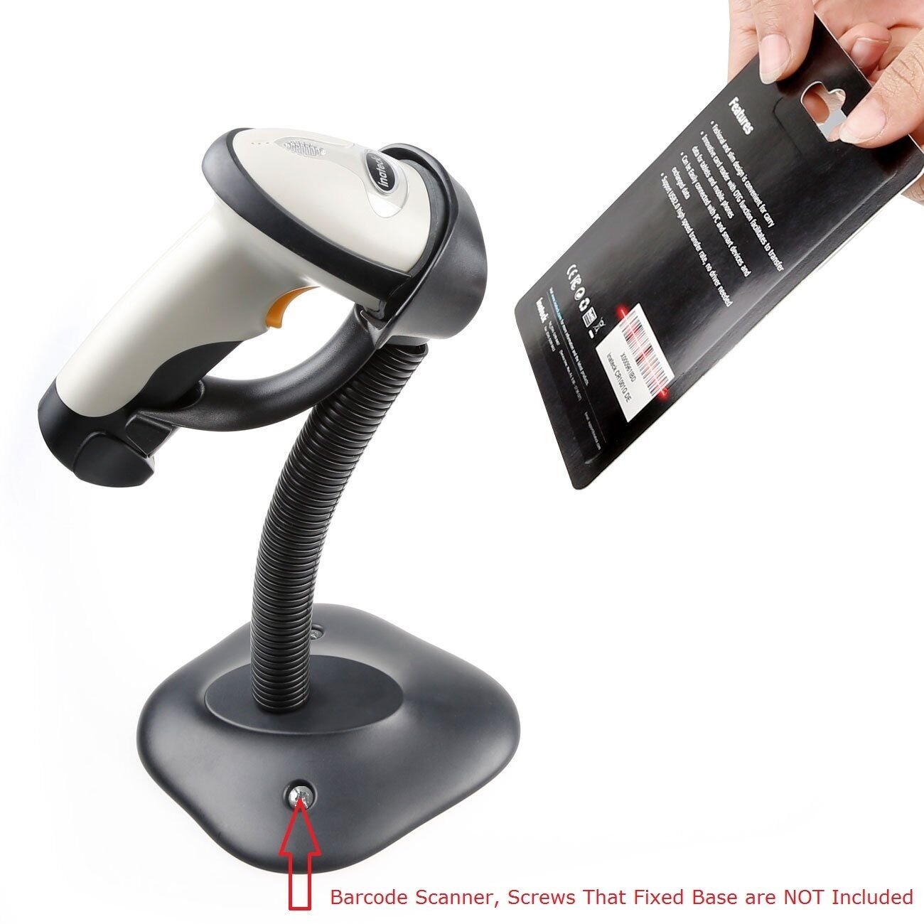 Lot of 5 Goose Neck Stand for /Symbol Barcode Scanner LS2208 Dark Gray