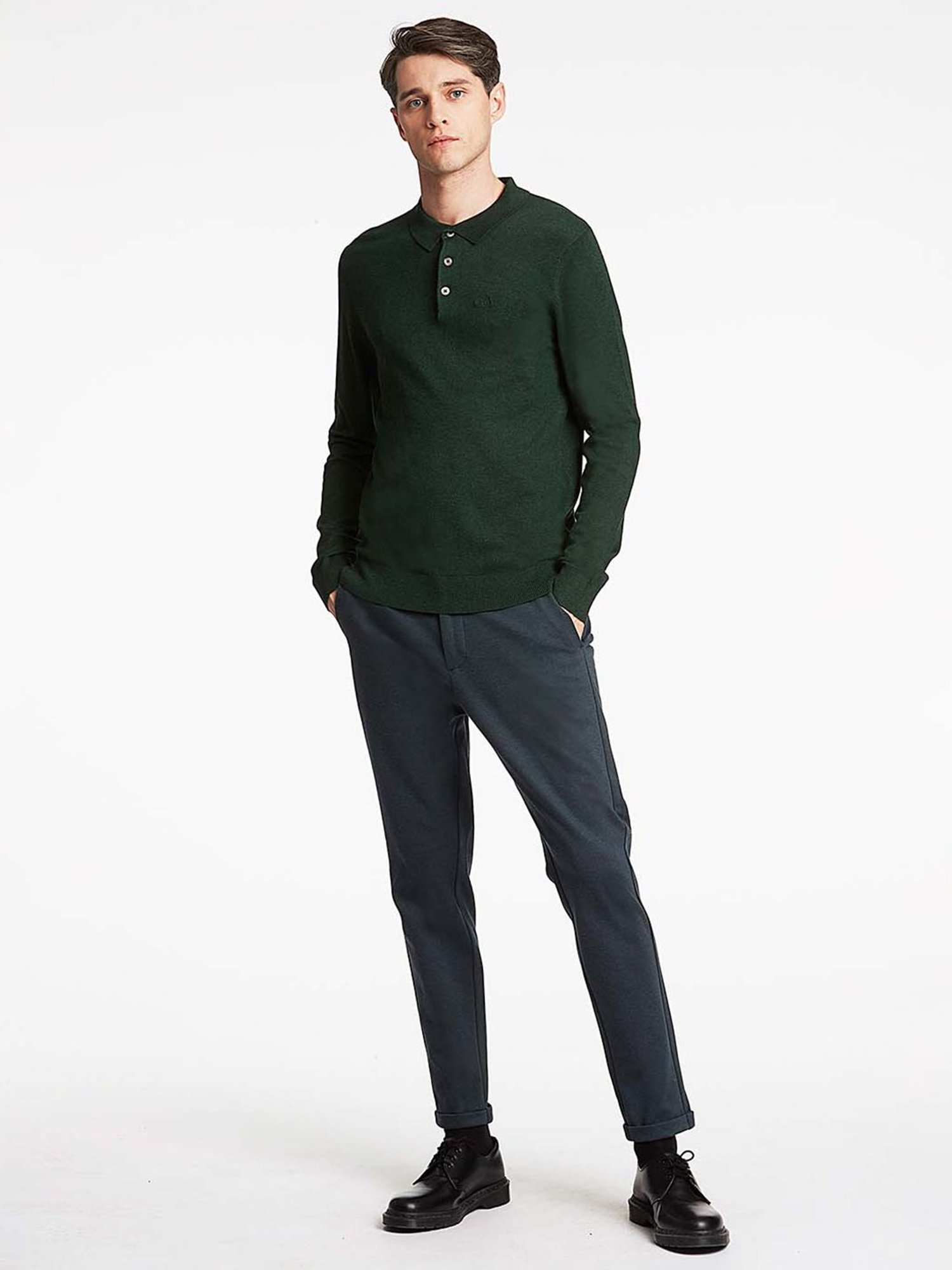 Lindbergh Dark Green Polo T-Shirt