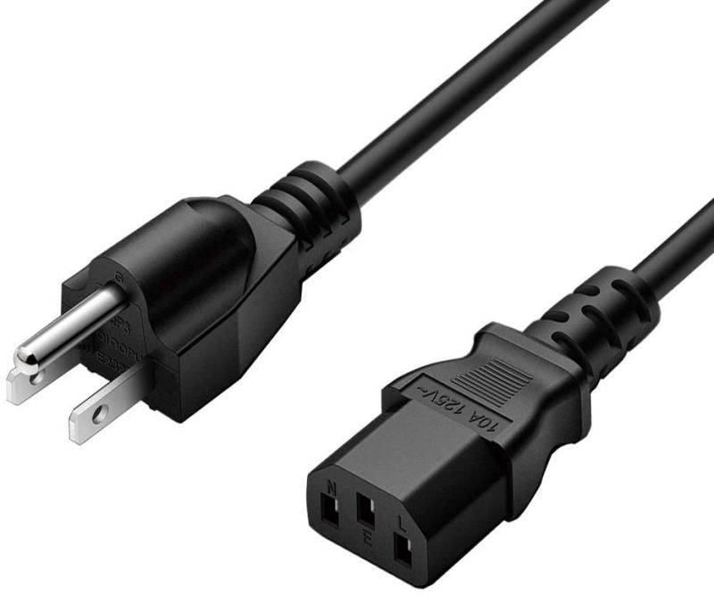 Monoprice Power Cord - 6 Feet - Black | CEE 7/7 SCHUKO (Europe) to IEC 60320 C13, 18AWG, 5A/1250W, 250V, 3-Prong