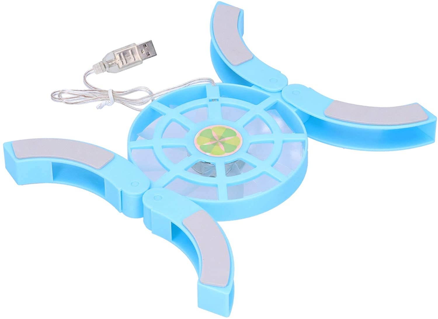 DR\u2011S04 Folding Computer Laptop Cooler/Cooling Pad/Luminous USB Cooling Base/USB Power Interface,Suitable for PC (Blue)