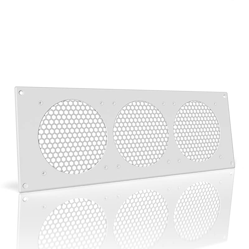 White Ventilation Grille 18", for PC Computer AV Electronic Cabinets, Replacement Grille for AIRPLATE S9/T9