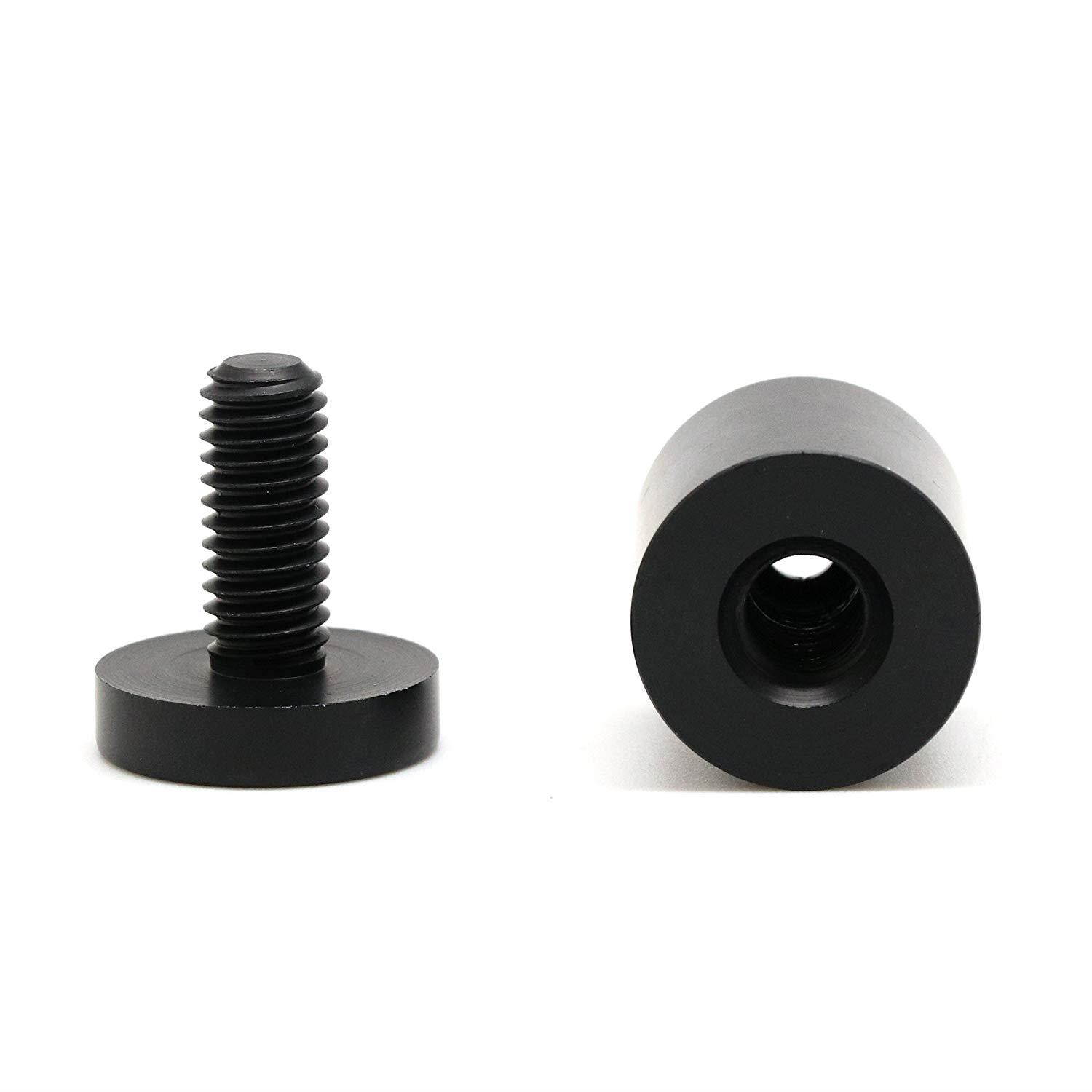 Malleable,Sign Standoff 1"x 1",Black Aluminum, for Acrylic,Glass,PVC,Glass Panel,Wood,Pack of 4