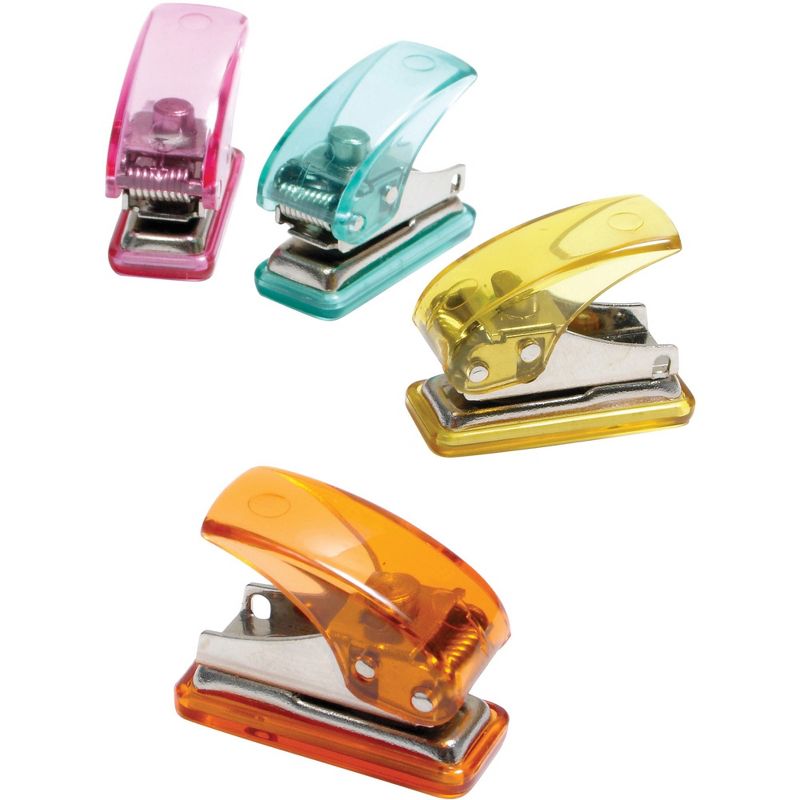 Baumgartens Single Hole Punch, Mini, 3-1/2"x3"x2", Assorted 20270