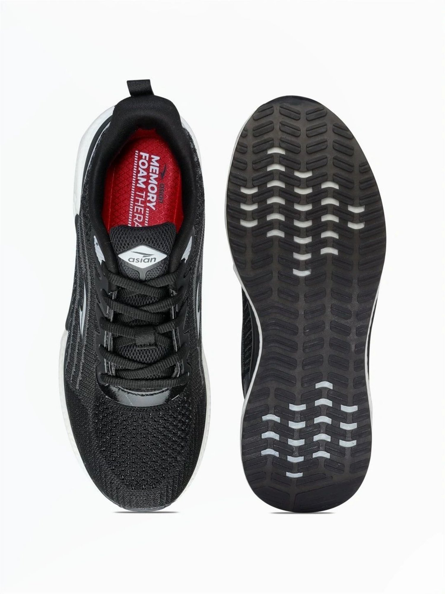 Asian Men's Black Running Shoes