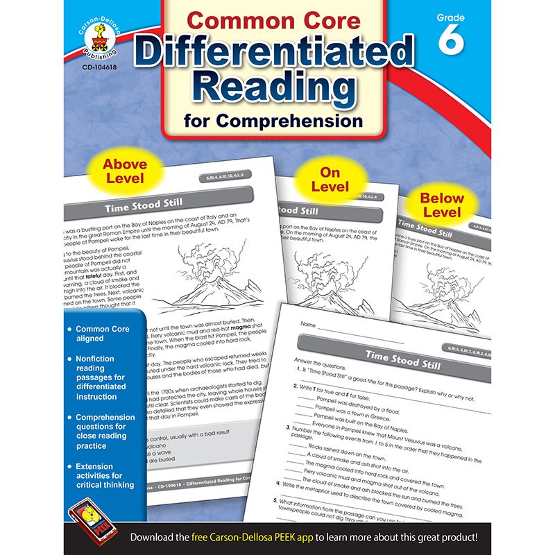 Book 6 Differentiated Reading For Comprehension