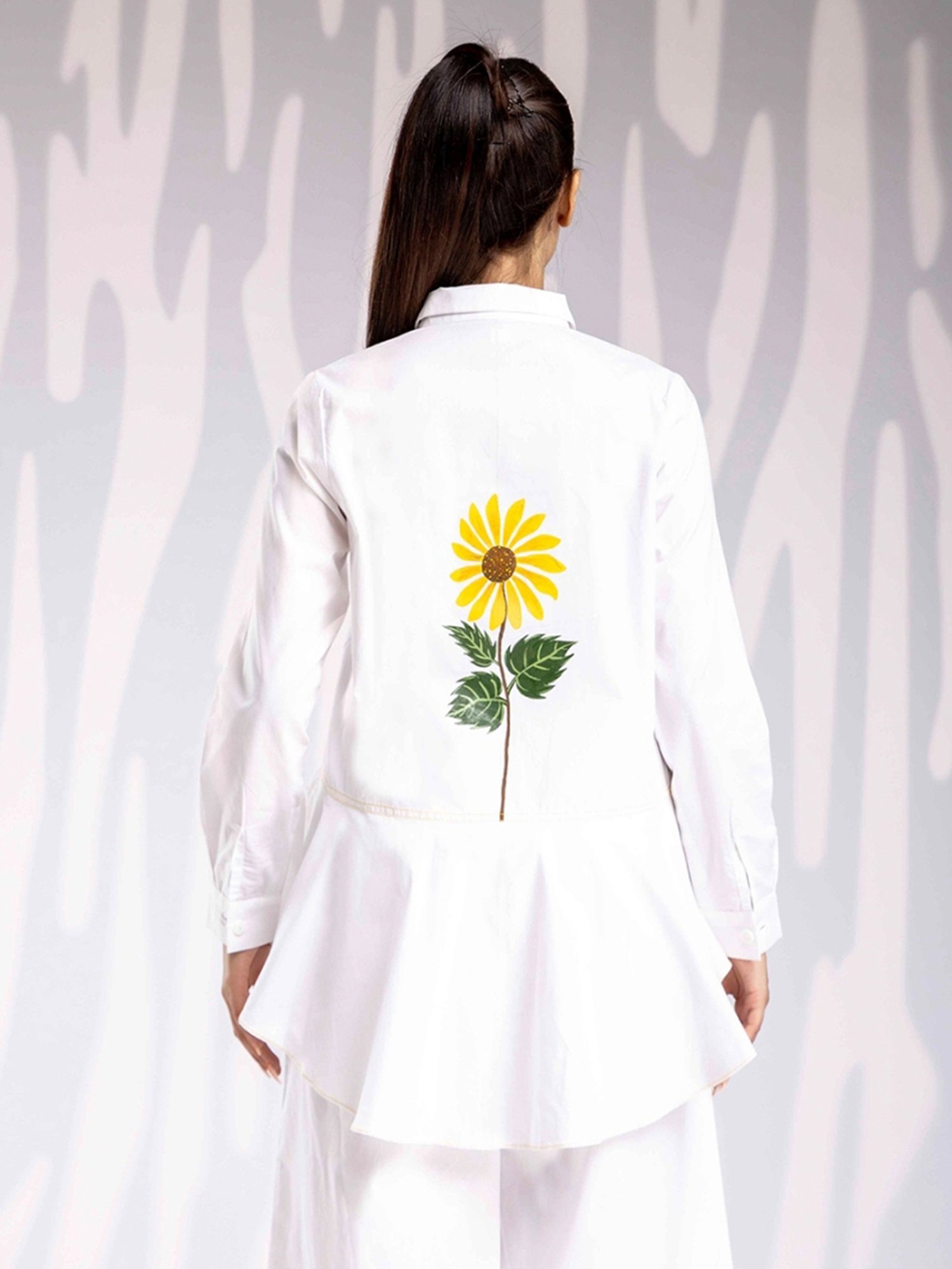 House of Manaa White Hom Allure Shirt with Pant