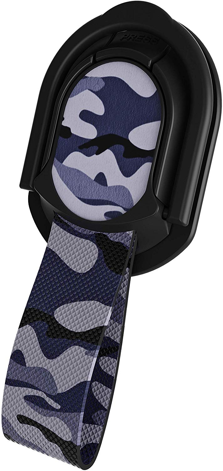 Ghostek Loop Phone Ring Holder Strap with Stand and Smartphone Car Holder Magnet Cute iPhone Grips for Women Perfect for Taking Selfies Removable for Wireless Charging Compatible - (Floral Fuchsia)