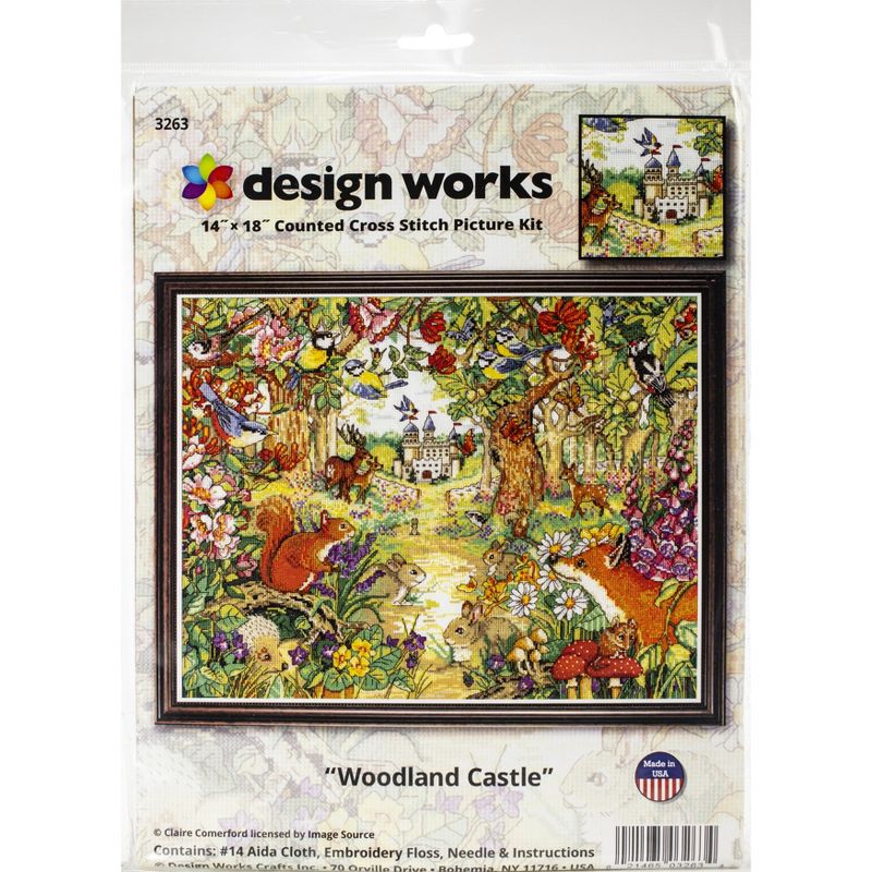 Design Works Counted Cross Stitch Kit 14"X18"-Castle In The Clearing (14 Count)