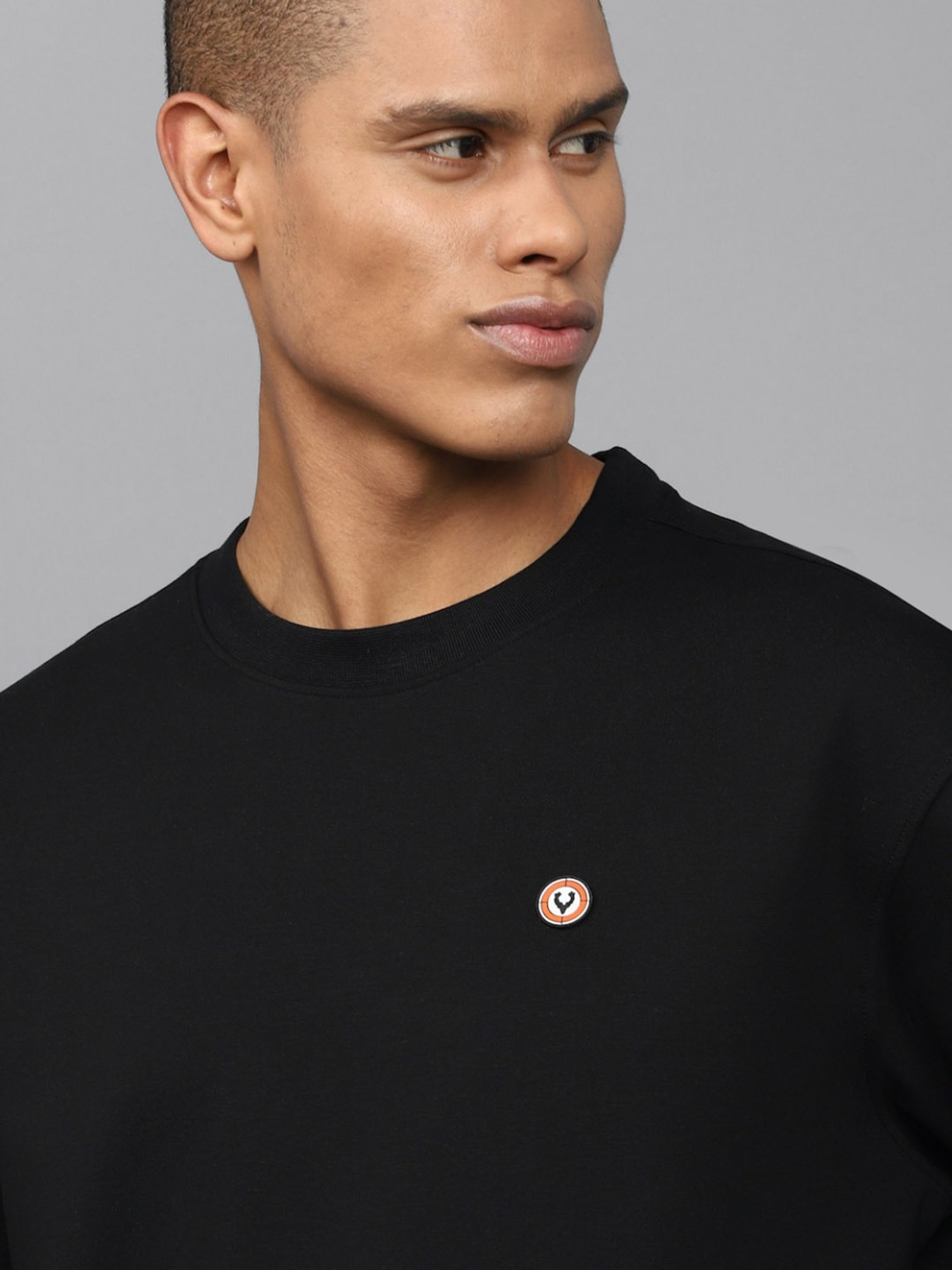 Tribe Black Regular Fit Colour Block Sweatshirt