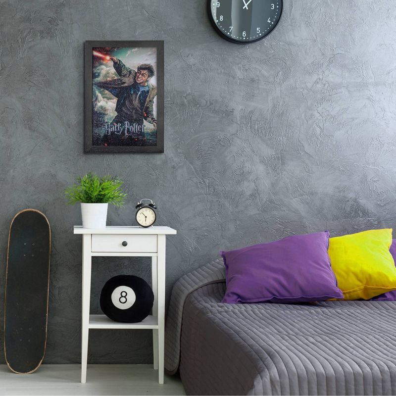 Licensed Harry Potter Deathly Hallows Wall Art Black - Crystal Art Gallery