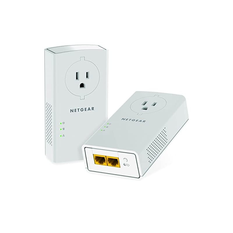 Powerline adapter 2000 Mbps 2 Gigabit Ethernet Ports with Passthrough + Extra Outlet PLP2000 Model Number PLP2000100PAS