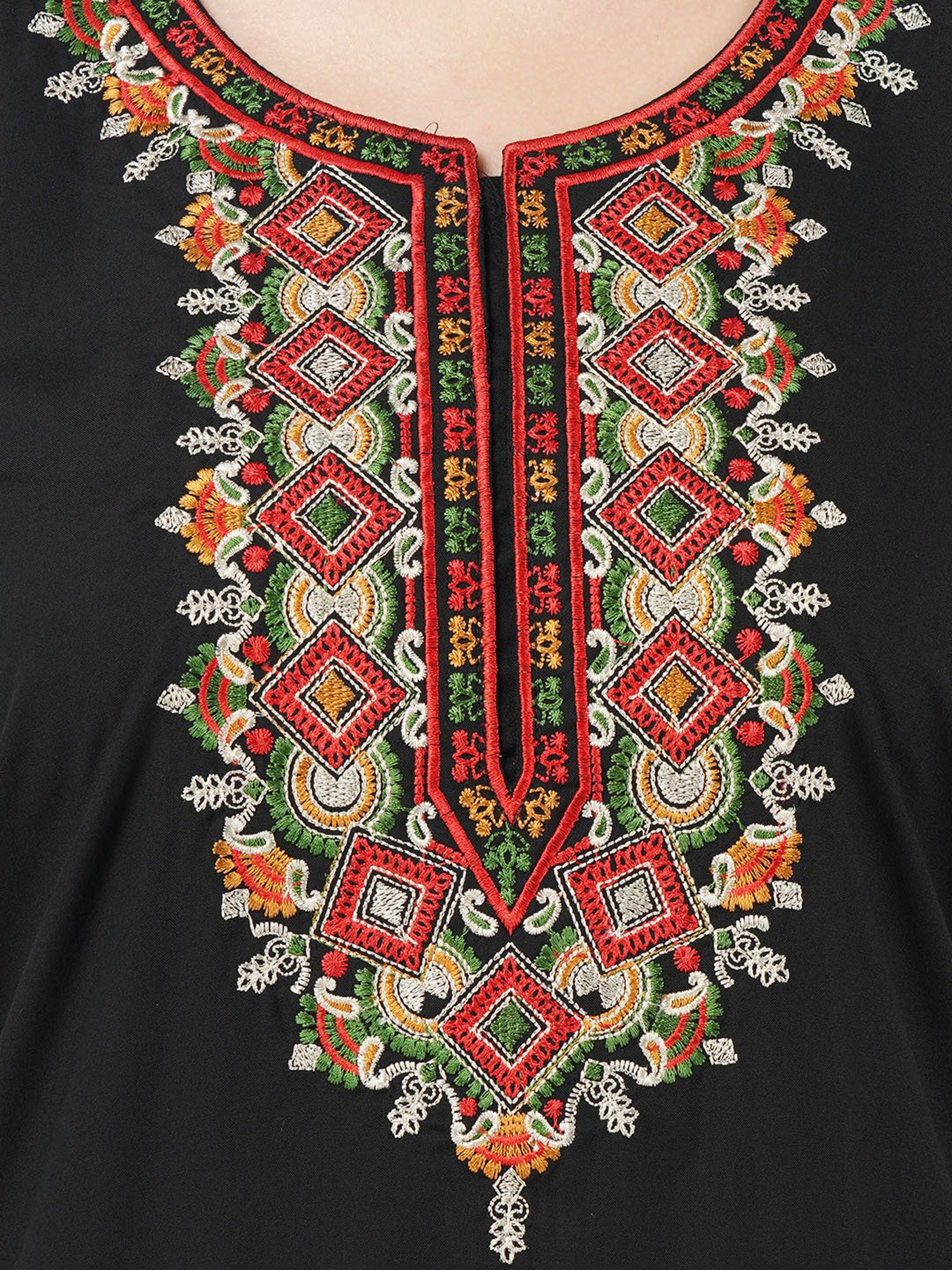 KOI SLEEPWEAR Black Embroidered Nighty