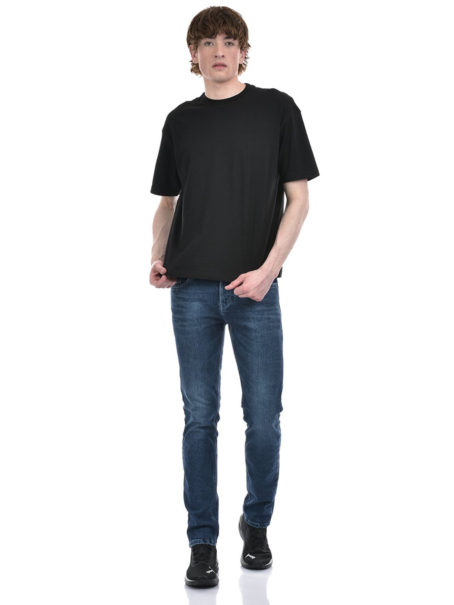 Lawman Pg3 Blue Slim Fit Lightly Washed Jeans