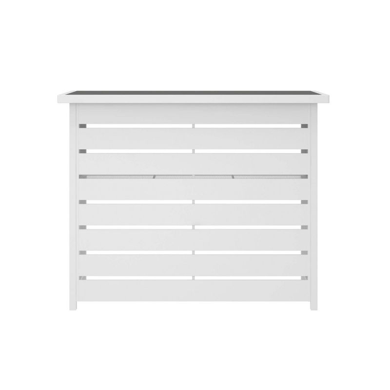 Ariesa Outdoor Bar Table - White & Gray - CosmoLiving