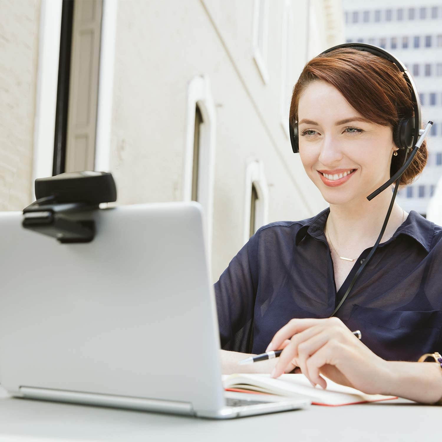 Original Logitech C930c HD Smart 1080P Webcam with Cover for Computer Zeiss Lens USB Autofocus Video camera 4 Time Digital Zoom Chatcam for PC Desktop or Laptop Computer Webcam