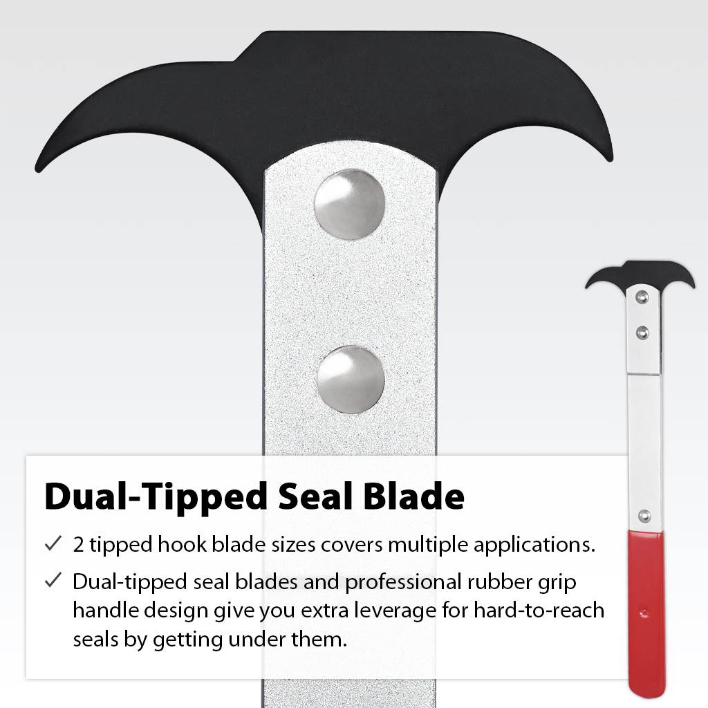 FIRSTINFO Professional 12 Inch Heavy Duty Seal Puller w/ Dual Size Hook Tip Design For Removing Oil & Grease Seals