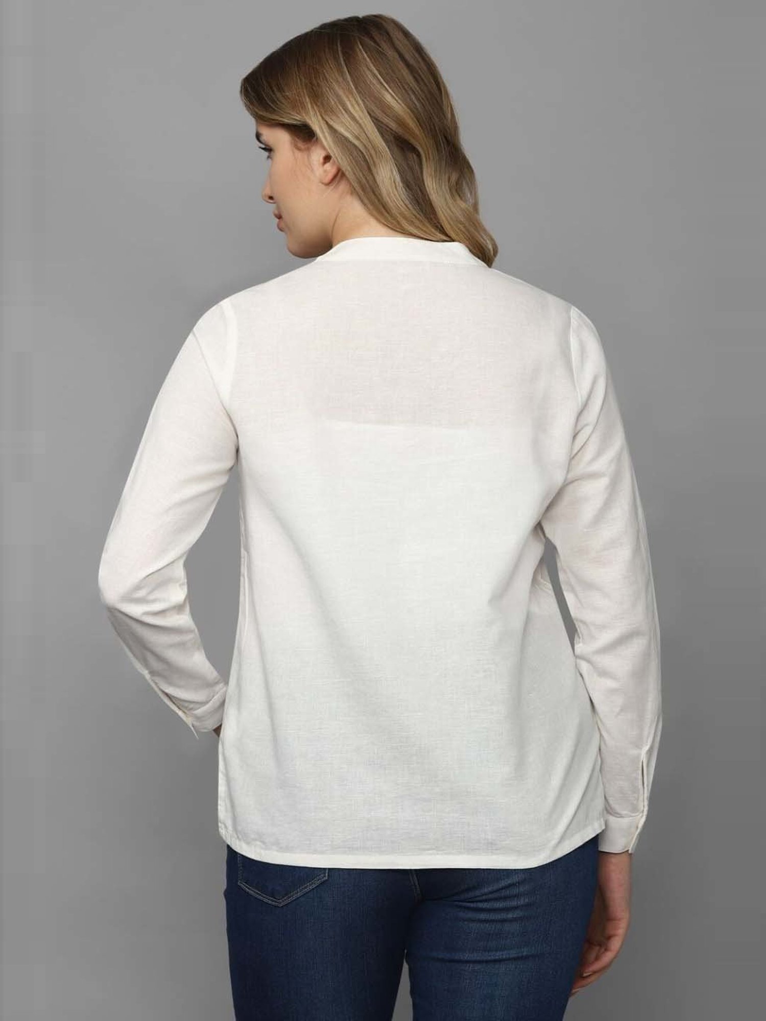 Allen Solly White Regular Fit Top