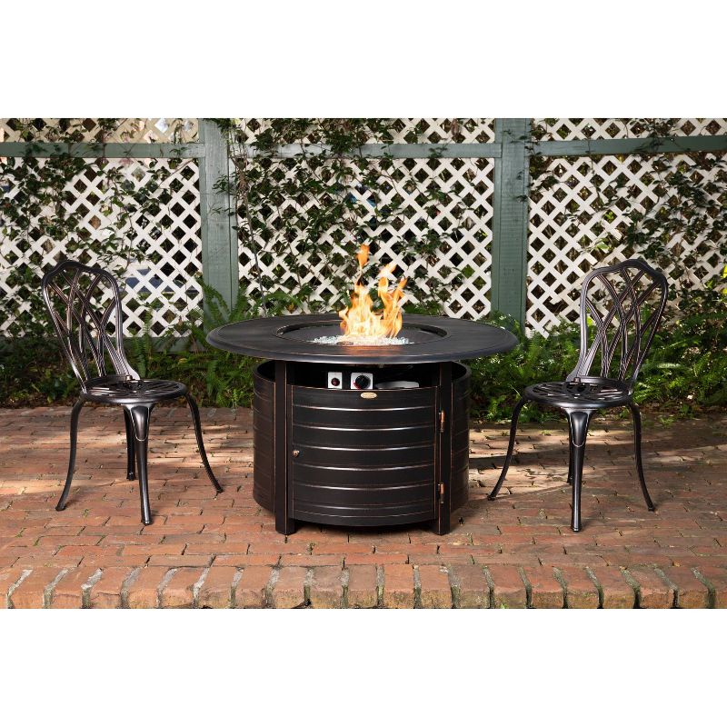 Thatcher Round Aluminum LPG Fire Pit - Fire Sense