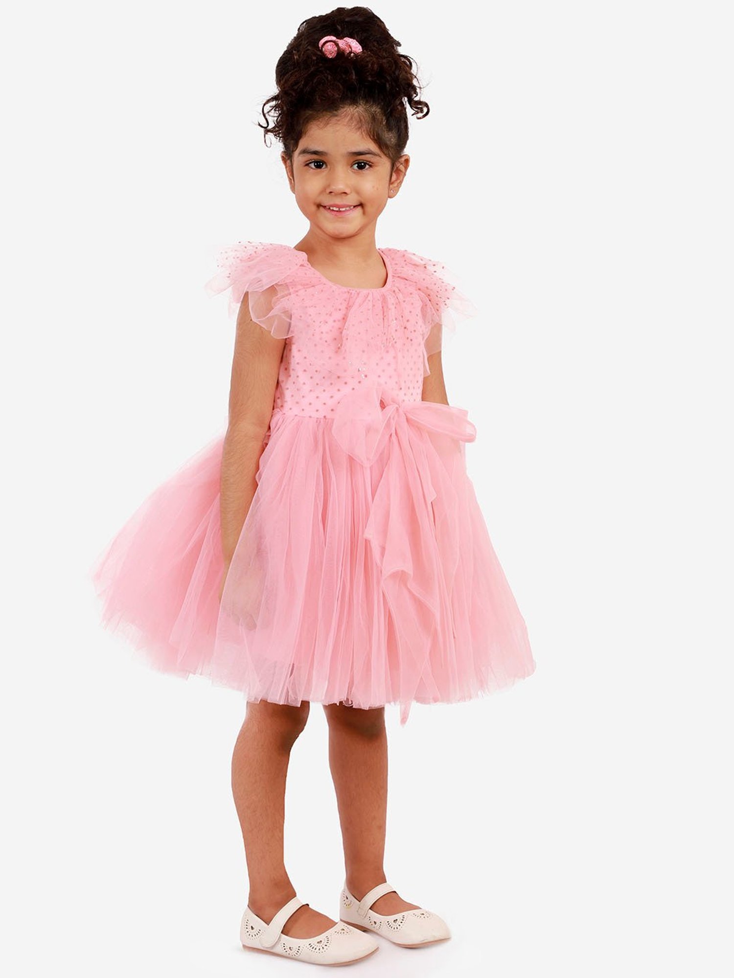Lil Drama Kids Pink Embellished Dress