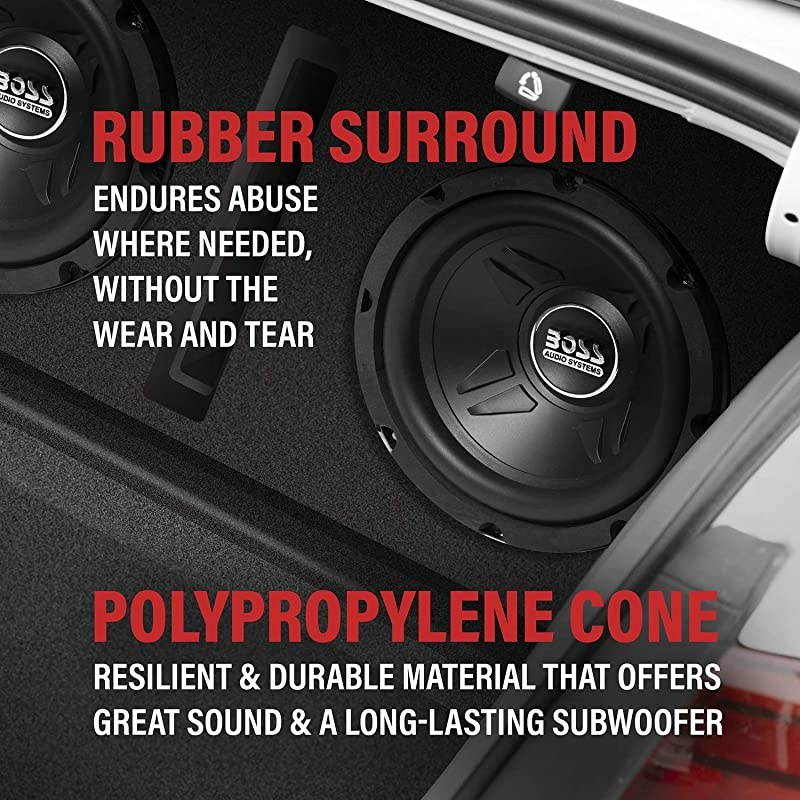 CXX8 8 Inch Car Subwoofer 600 Watts Maximum Power Single 4 Ohm Voice Coil Easy Mounting Sold Individually