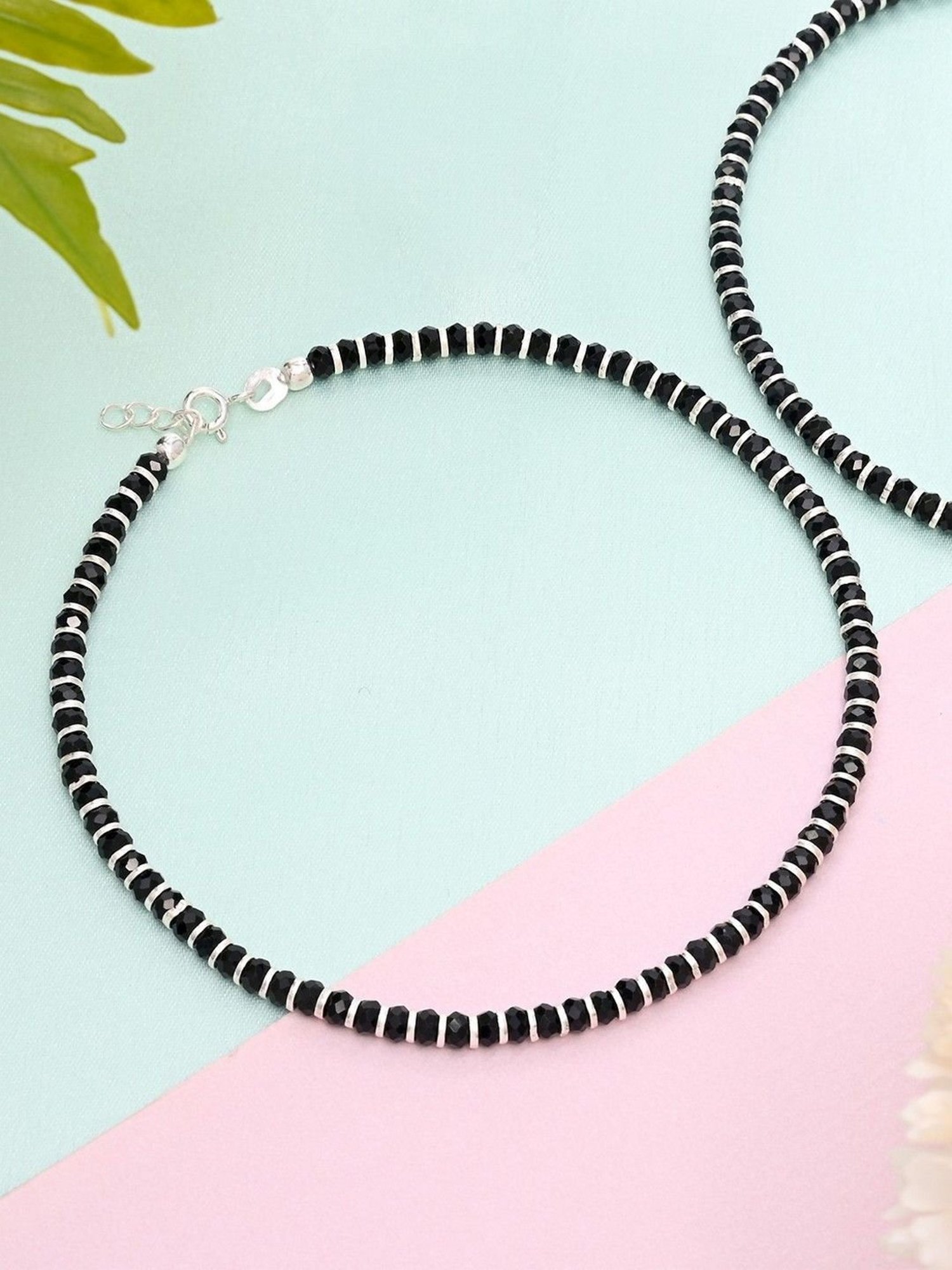 Zavya 92.5 Sterling Silver Nazariya Anklet for Women - Pair of 2