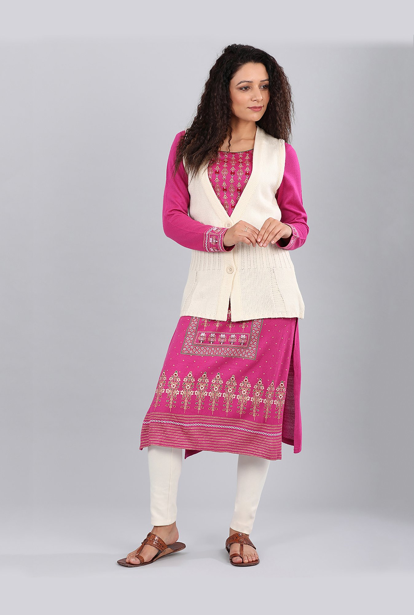 Aurelia Off White Striped Sweater