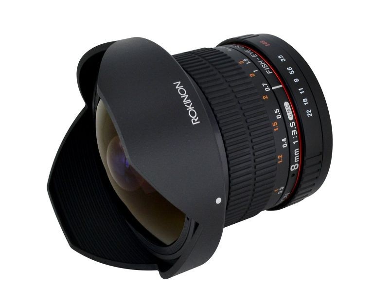 Rokinon 8mm f/3.5 HD Fisheye Lens with for Sony Alpha DSLRs #HD8M-S