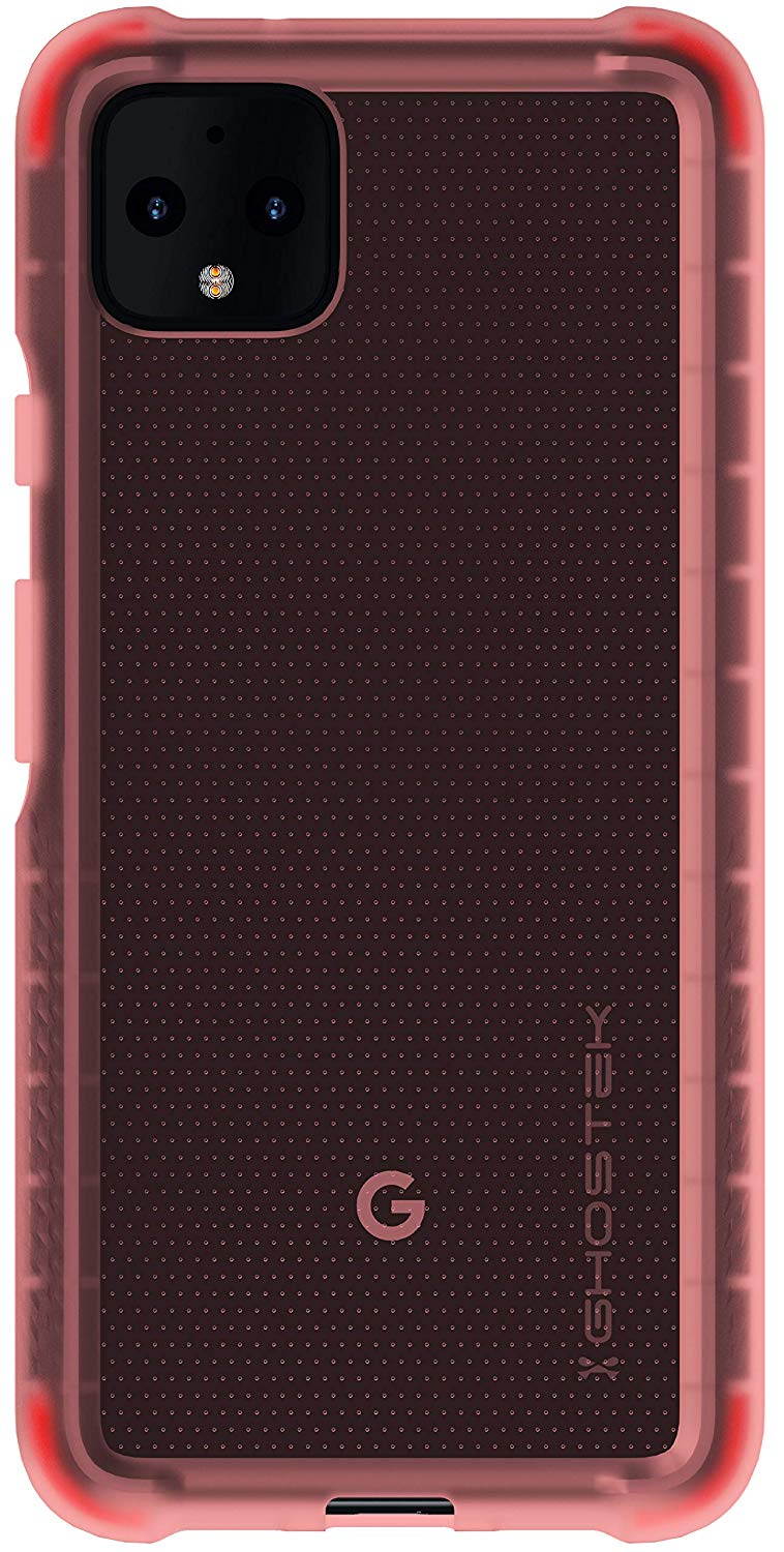 Ghostek Covert Clear Pixel 4 XL Case with Super Slim Fit Design and Secure Hand Grip Tough Shockproof Heavy Duty Protection Wireless Charging Compatible for 2019 Google Pixel 4 XL (6.3 Inch) - (Pink)