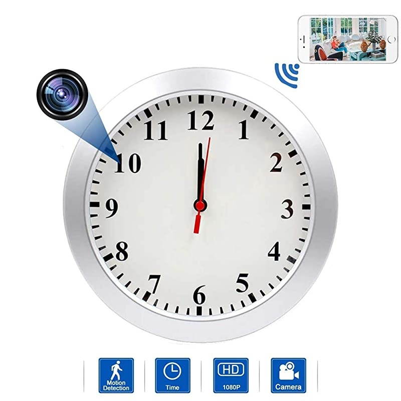 Spy Camera WiFi Wall Clock Camera, HD 1080P Nanny Cam DVR with Motion Detection,Real-Time Covert Clock Security Camera Monitor for Home and Office, No Night Vision&hellip;