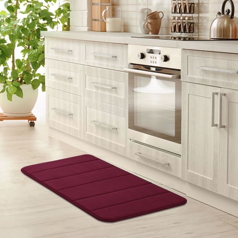 1'4"x2'4" Rectangle Indoor and Outdoor Polyurethane Floor Mat Red - PiccoCasa