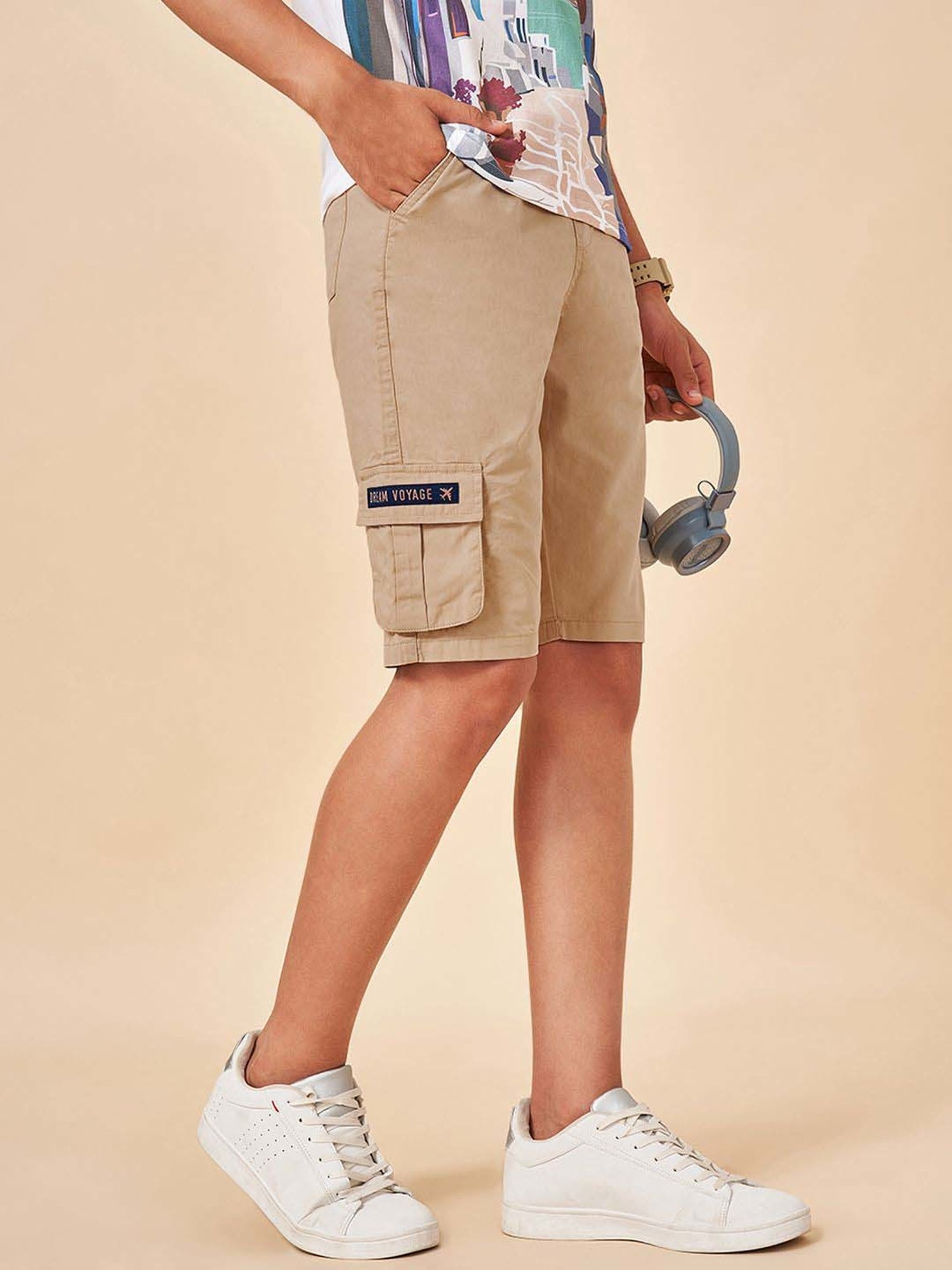 Coolsters by Pantaloons Kids Pebble Cotton Solid Shorts