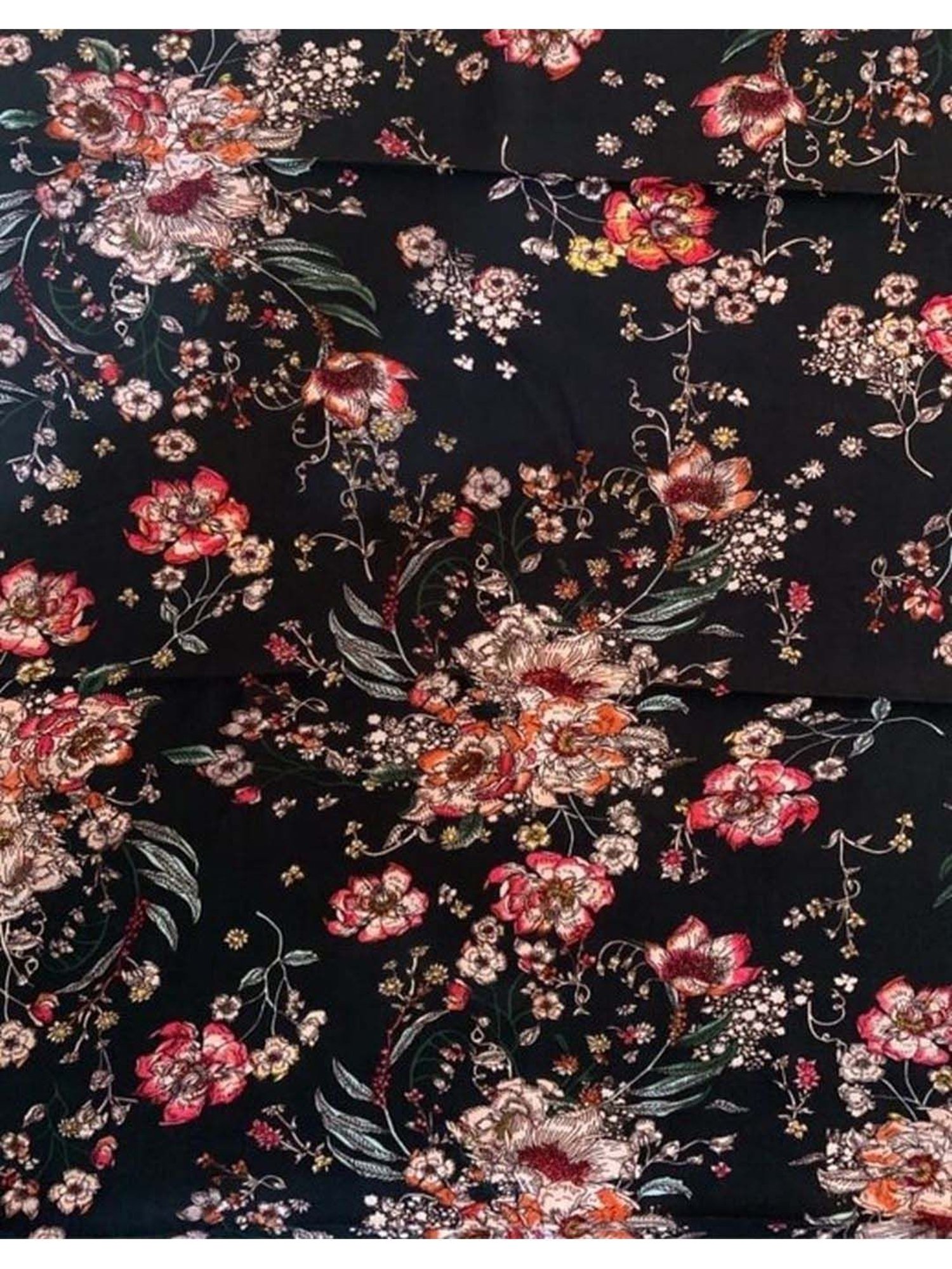 TeenTrums Kids Black & Red Floral Print Top Set