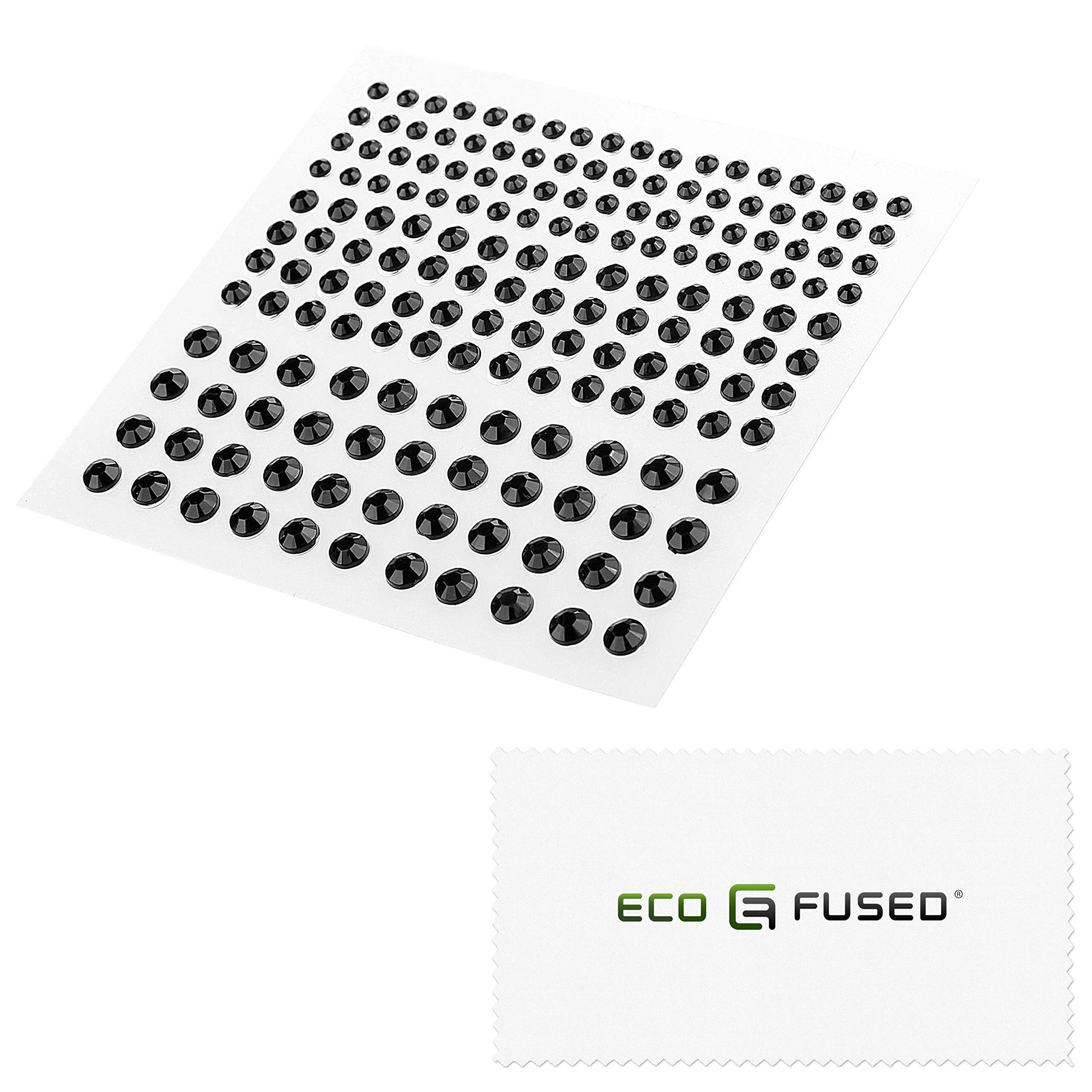Eco-Fused Acrylic Stickers Compatible with Nest Cameras - 172 Pieces (Black) - Reusable - Cover Indicator Light of Nest Cameras, Built-in Cameras of Smartphones, Smart TVs, Game Consoles, Laptops