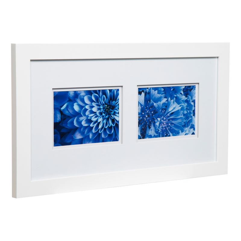 Multiple Image 10X20 Wide  Double Mat White 2-5X7 Frame - Gallery Solutions