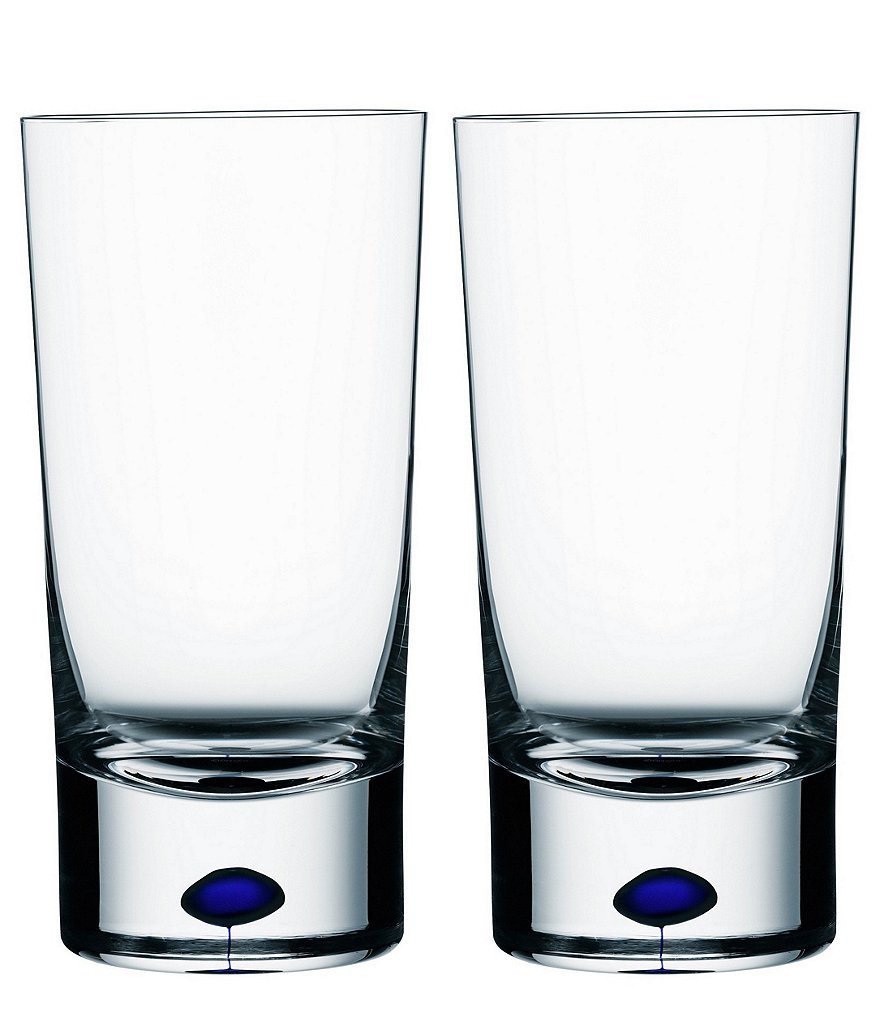 Orrefors Intermezzo Blue Tumbler, Pair