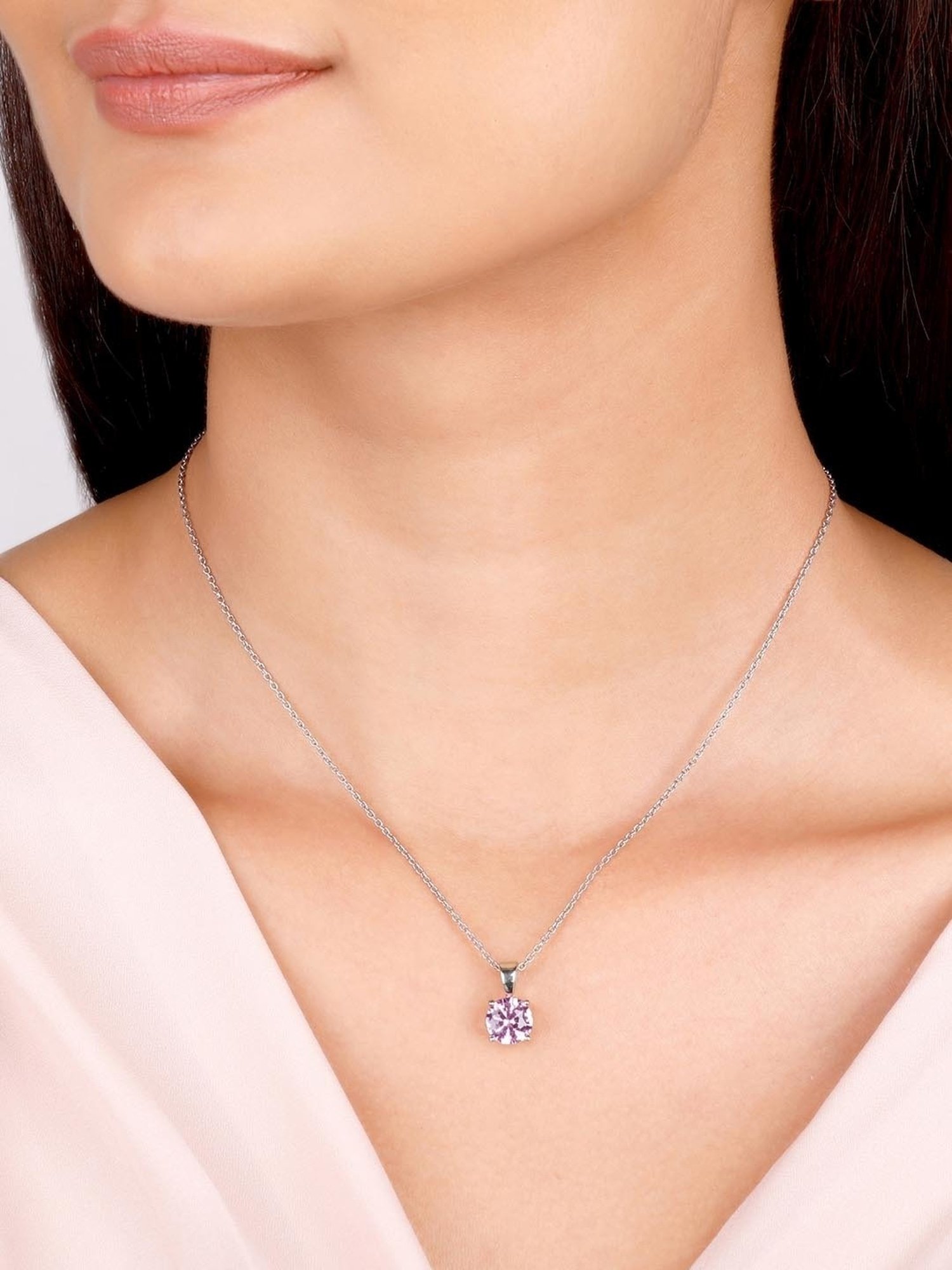 GIVA 92.5 Sterling Silver Pendant with Chain for Women