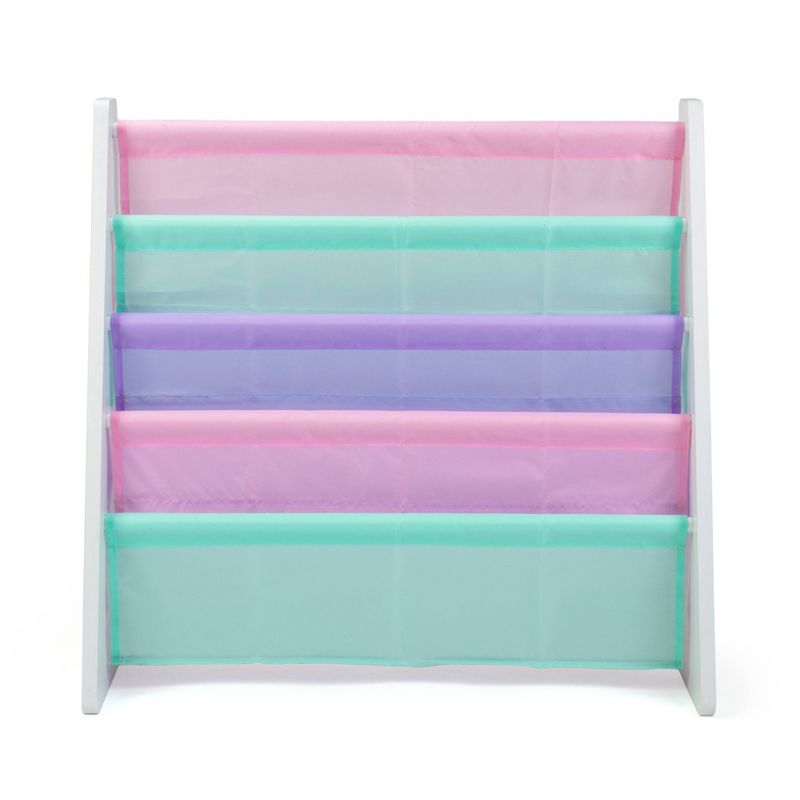 Holland Kids' Bookshelf 4 Tier Book Organizer White/Fresh Pastel - Humble Crew