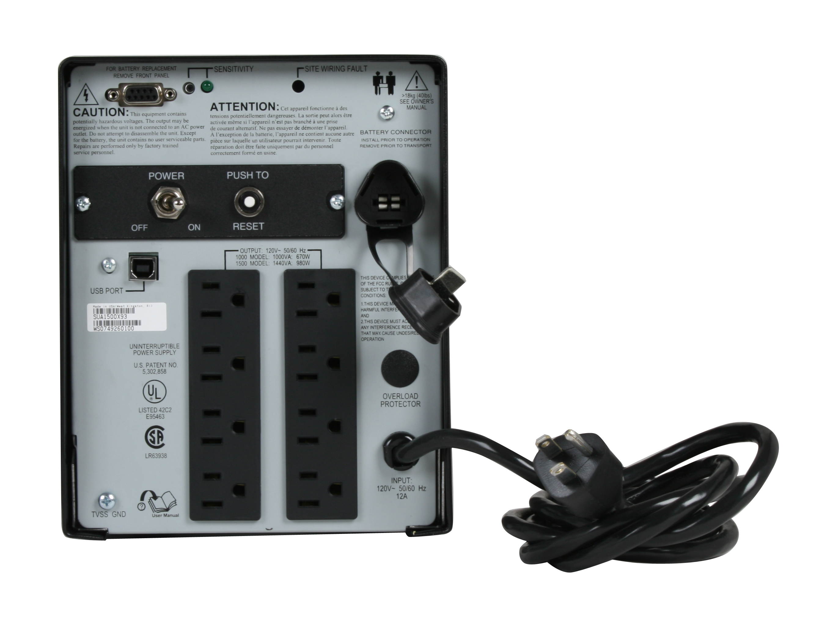 APC SUA1500X93 Smart-UPS 1500VA USB 120V SHIPBOARD