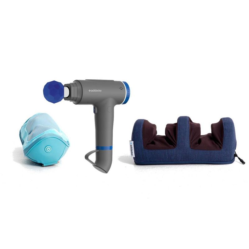 Addaday Me Time Massage Gun Bundle - Gray/Black