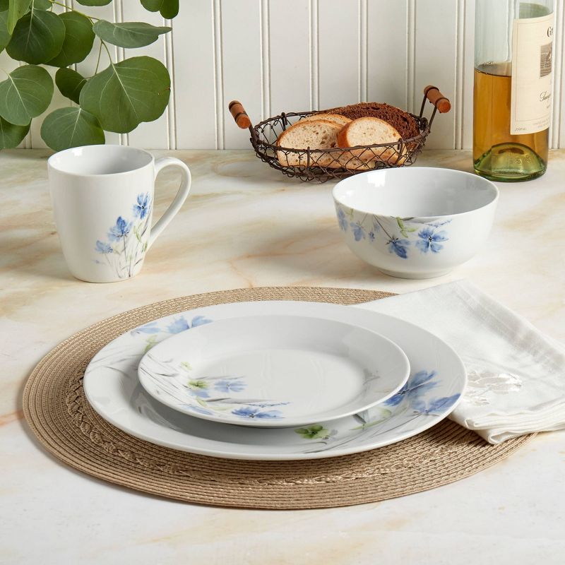 16pc Porcelain Wildflower Dinnerware Set - Tabletops Gallery