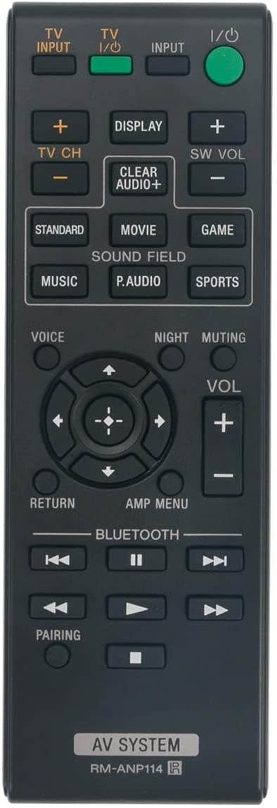 RM-ANP114 Replacement Remote Control Applicable for Sony Sound Bar HT-CT770 HT-CT370 HTCT770 HTCT370 Soundbar