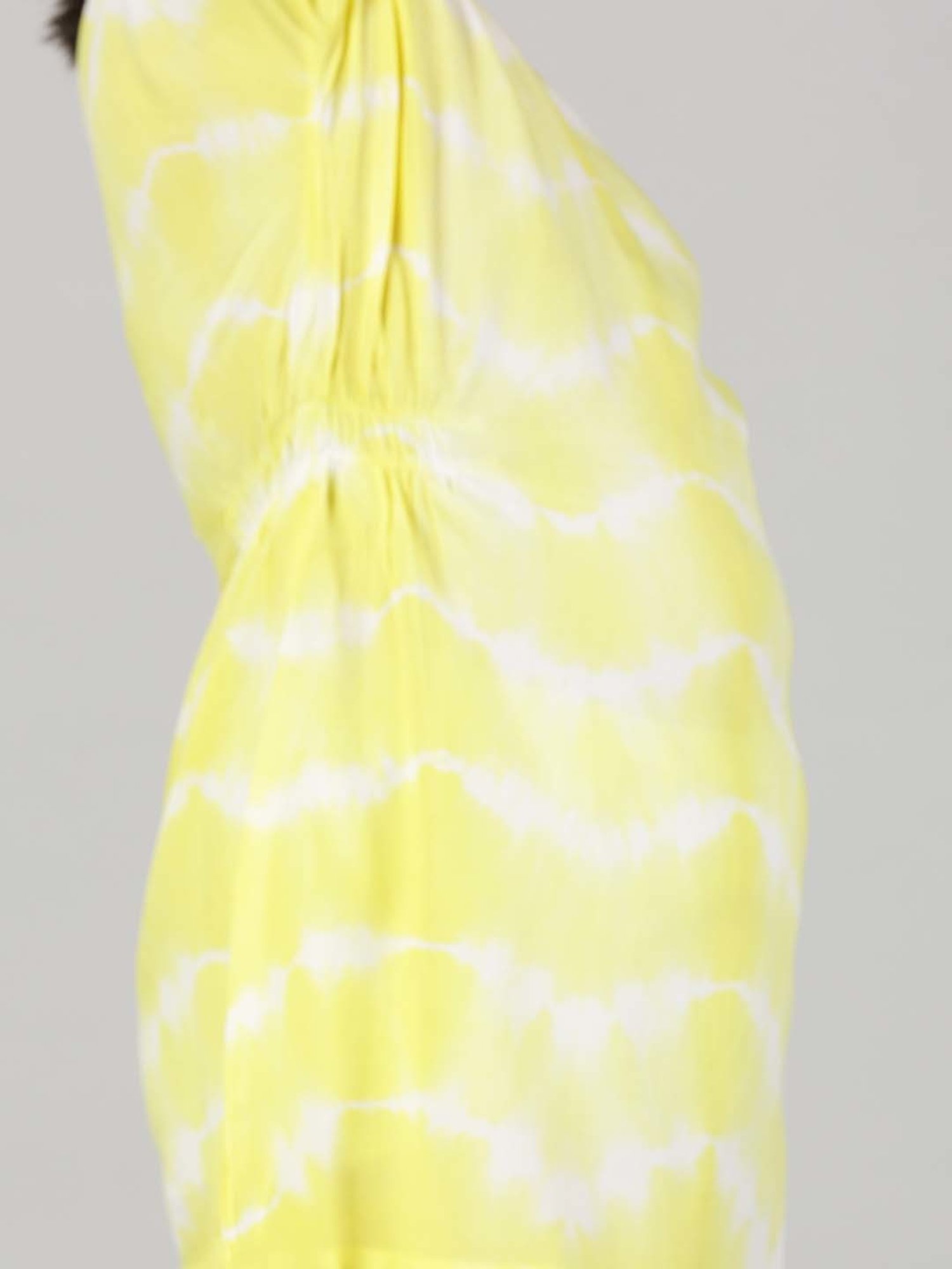 Kiddopanti Kids Yellow & White Over Dyed Dress