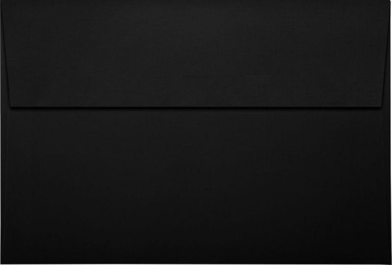 A8 Invitation Envelopes (5 1/2 x 8 1/8) - Black Linen (500 Qty.)