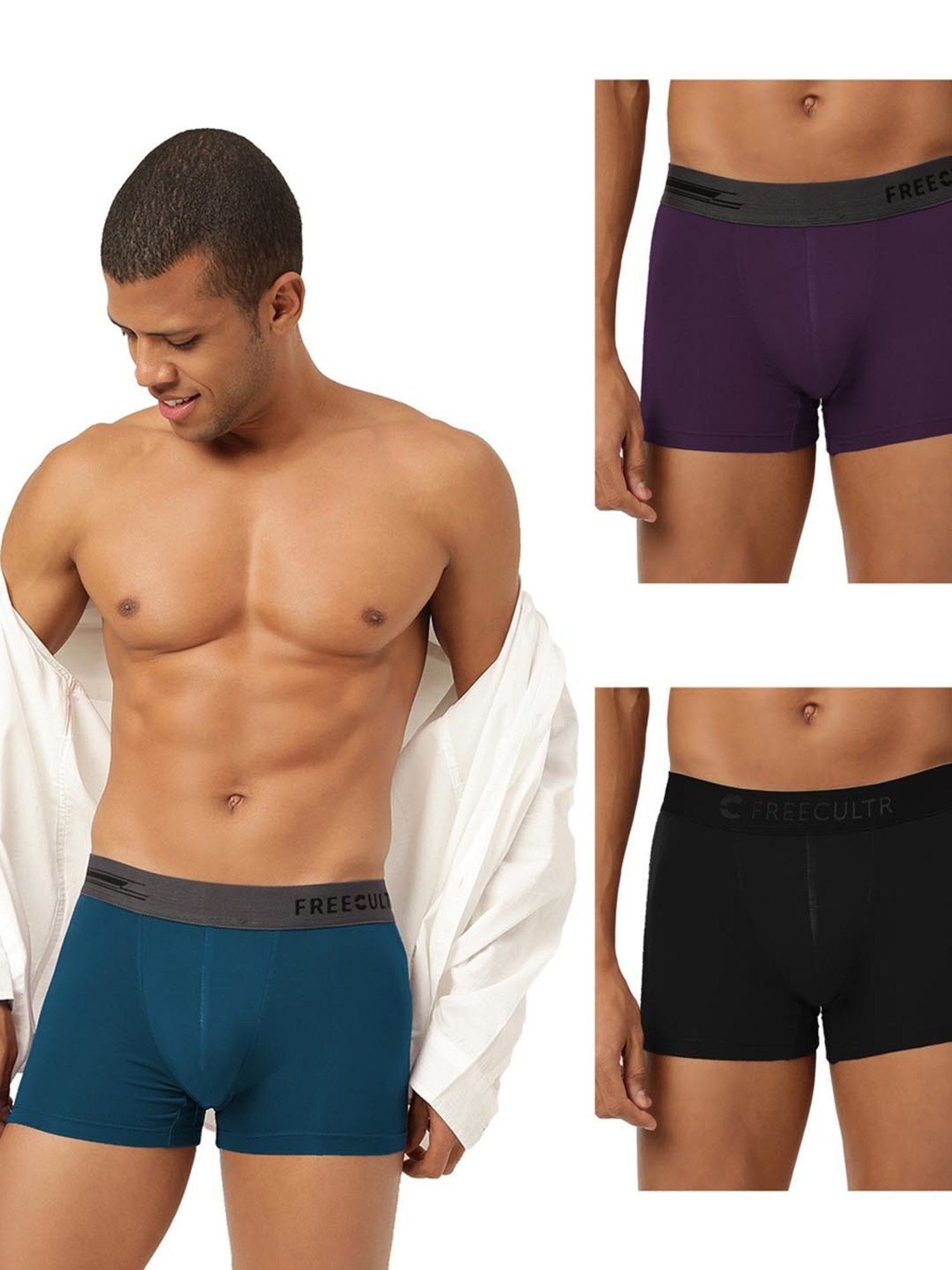 Freecultr Multi Comfort Fit Trunks - Pack of 3