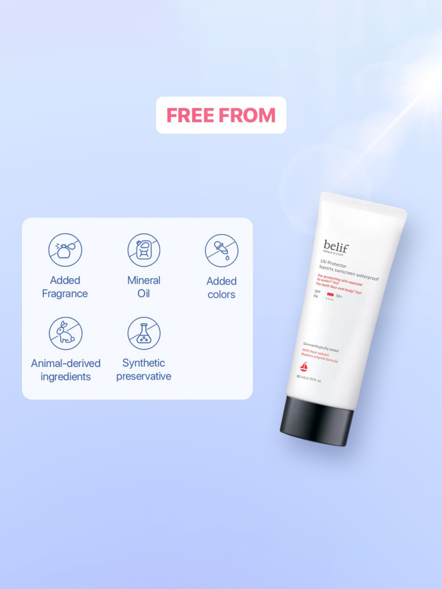 Belif UV Protector Leports Sunscreen Waterproof - 80 ml