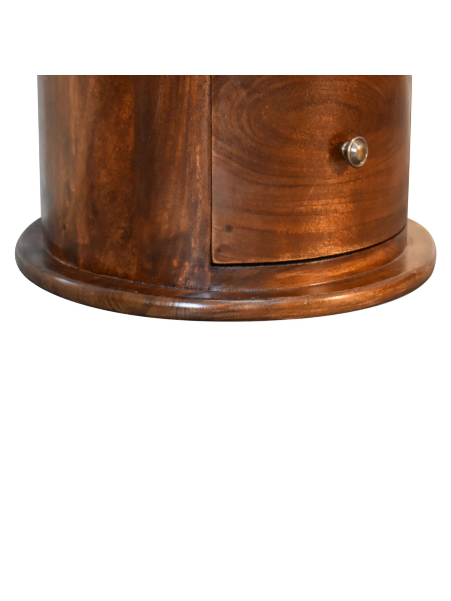 Fabindia Brown Sheesham Wood Textured Cabinet