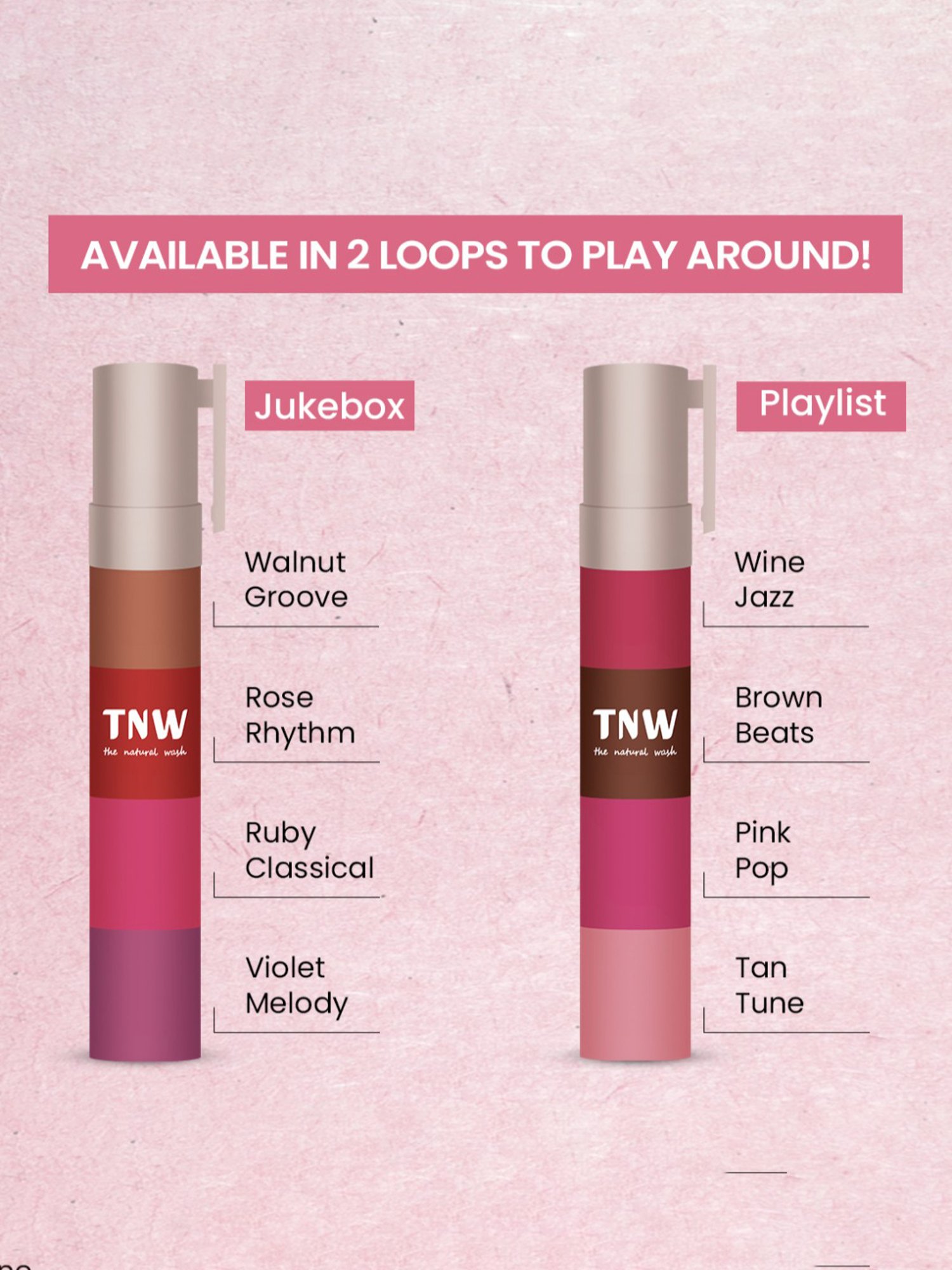 TNW-The Natural Wash Longstay Lipstack Playlist - 6.4 gm