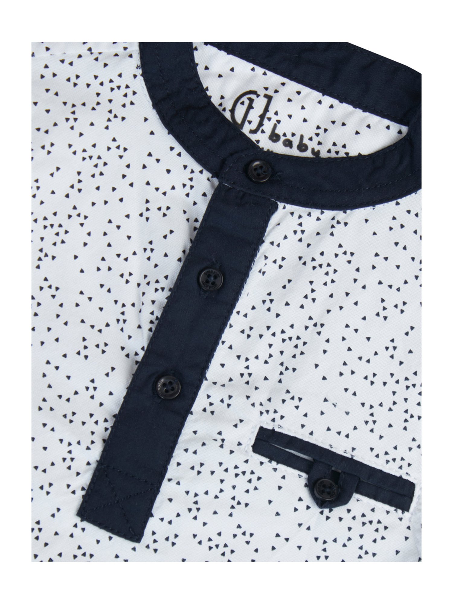 GJ baby White & Brown Printed T-Shirt with Pants